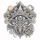 psychedelic dmt art tattoo design idea