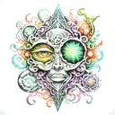 psychedelic dmt art tattoo design idea