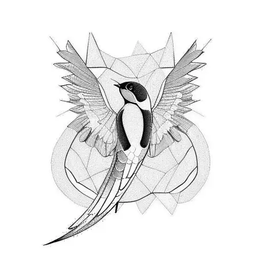 Swallow Bird tattoo design idea