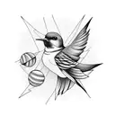 Swallow Bird tattoo design idea