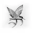 Swallow Bird tattoo design idea