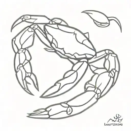 flame crab L tattoo design idea