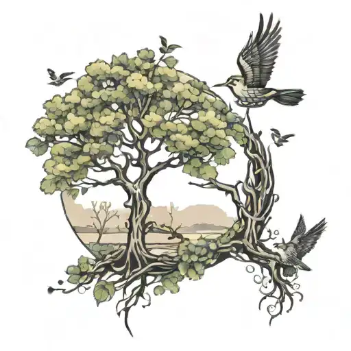315+ Tree With Birds Flying Away Tattoo Ideas in 2026 - BlackInk AI