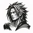 Uchiha Madara Face from Side Profile Realistic Portrait tattoo design idea