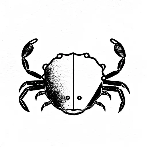 crab and balloons tattoo design idea