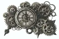 old clock old compass and gears intertwined tattoo design idea