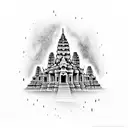 Angkor wat style tattoo design idea