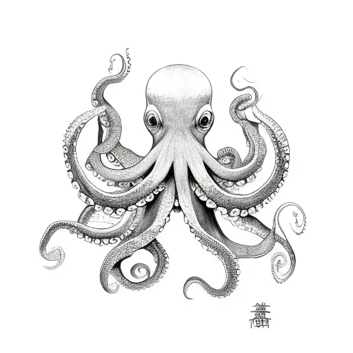 octopus mermaid  tattoo design idea