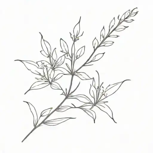 fireweed flower tattoo design idea