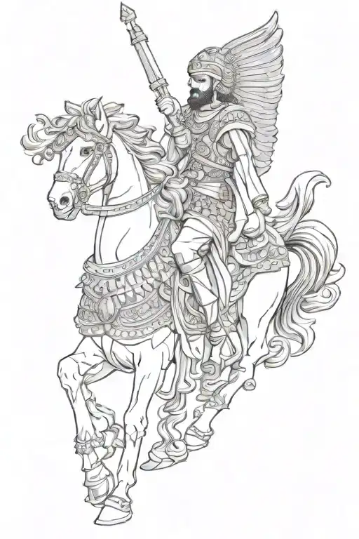 assyrian style tattoo design idea