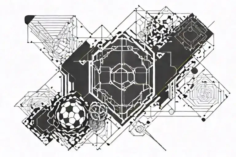 soccer field tattoo design idea