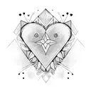 fe con corazones tattoo design idea