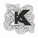 kids initials intertwined tattoo design idea