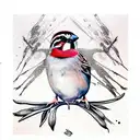 Sparrow tattoo design idea
