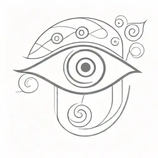 evil eye symbol tattoo design idea
