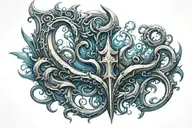 poseidon trident tattoo design idea