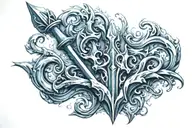 poseidon trident tattoo design idea