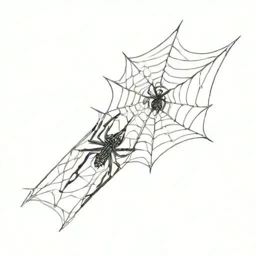 spider web tattoo design idea