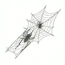 spider web tattoo design idea