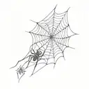 spider web tattoo design idea