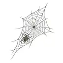 spider web tattoo design idea