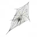 spider web tattoo design idea