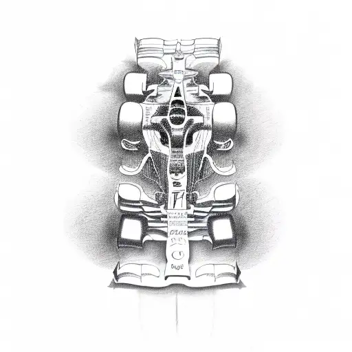car F1 tattoo design idea