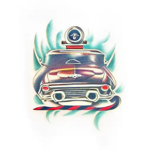 car F1 tattoo design idea
