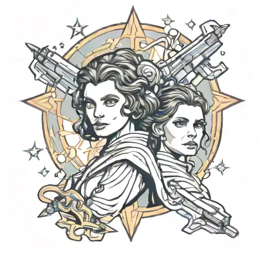 anakin and padme star wars tattoo design idea