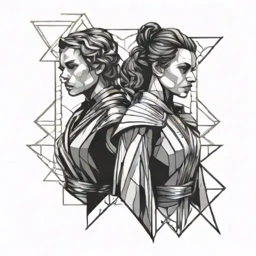 anakin and padme star wars tattoo design idea