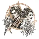 anakin and padme star wars tattoo design idea