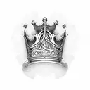 3 crowns with sword tattoo design idea
