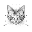 cat eyes  tattoo design idea