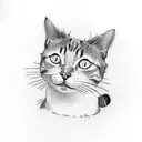 cat eyes  tattoo design idea