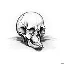 monster skull dagger tattoo design idea