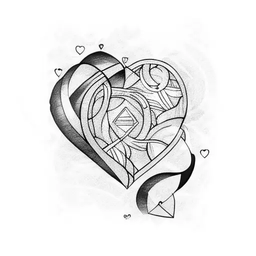black heart sexy tattoo design idea