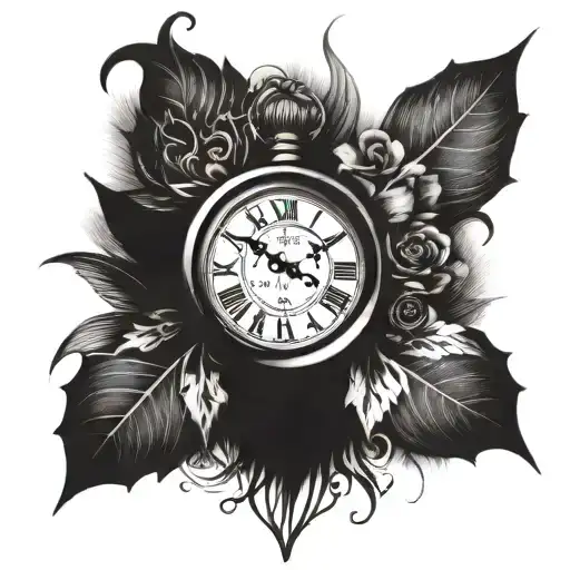 time passes quickly tattoo design idea