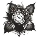 time passes quickly tattoo design idea