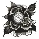 time passes quickly tattoo design idea