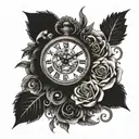 time passes quickly tattoo design idea