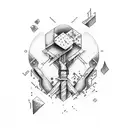 rock paper scissors tattoo design idea