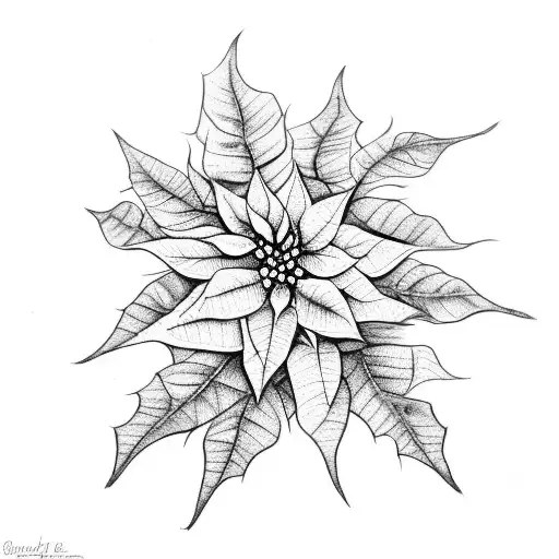 poinsettia  tattoo design idea
