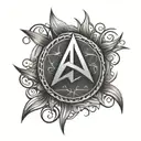 kali linux logo tattoo design idea