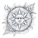 sublime sun tattoo design idea