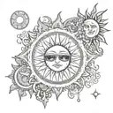 sublime sun tattoo design idea