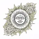 sublime sun tattoo design idea