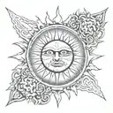 sublime sun tattoo design idea