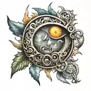 sublime sun tattoo design idea