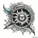 sublime sun tattoo design idea