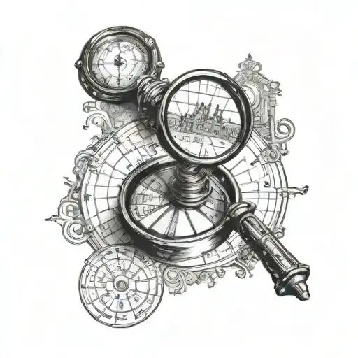 "Clue" boardgame magnifying glass tattoo design idea